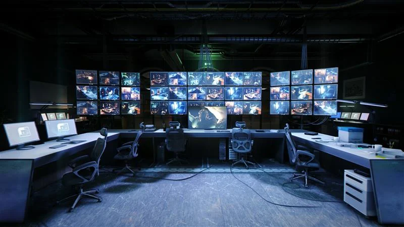 Média officiel de 007 First Light montrant la salle de contrôle TacSim d'Extraction Avenues